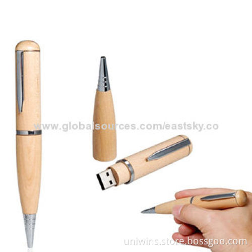 USB Flash Drive, Deft Configuration, Shockproof and Moisture-proof, Wood and Metal Materials